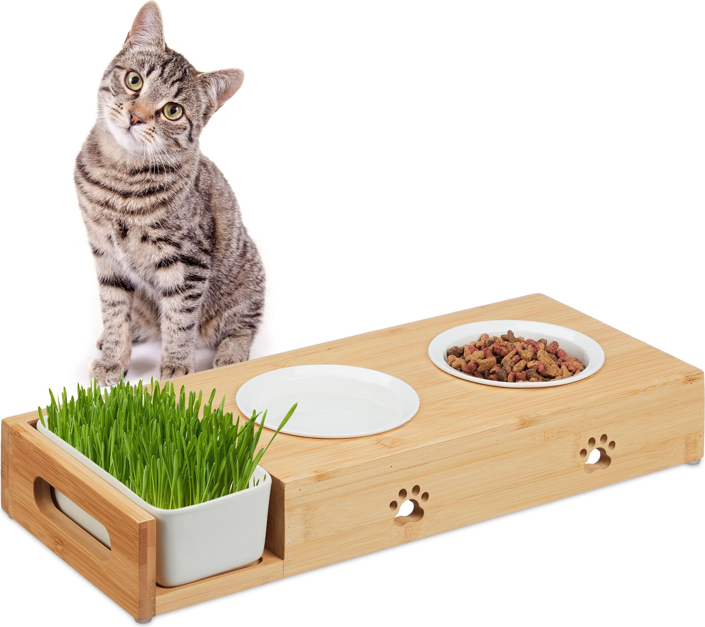Meilleurs prix pour Relaxdays Station d'alimentation pour chats, Gamelle