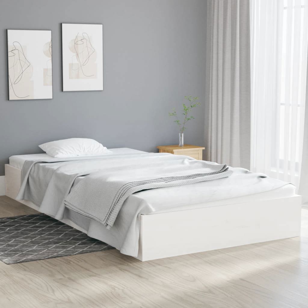 VidaXL Massivholzbett Weiß 90x200 cm (90 x 200 cm) Galaxus