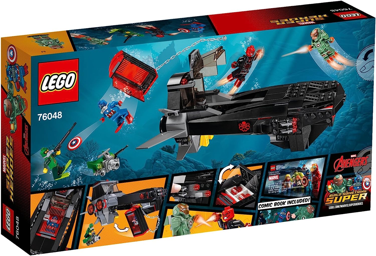 Lego super heroes iron skull sub attack 76048 store
