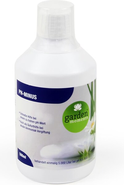 Ph Wert Im Teich Senken Hausmittel garden moments pH Minus 500ml 5000l Teichwasser Teichpflege pH Wert