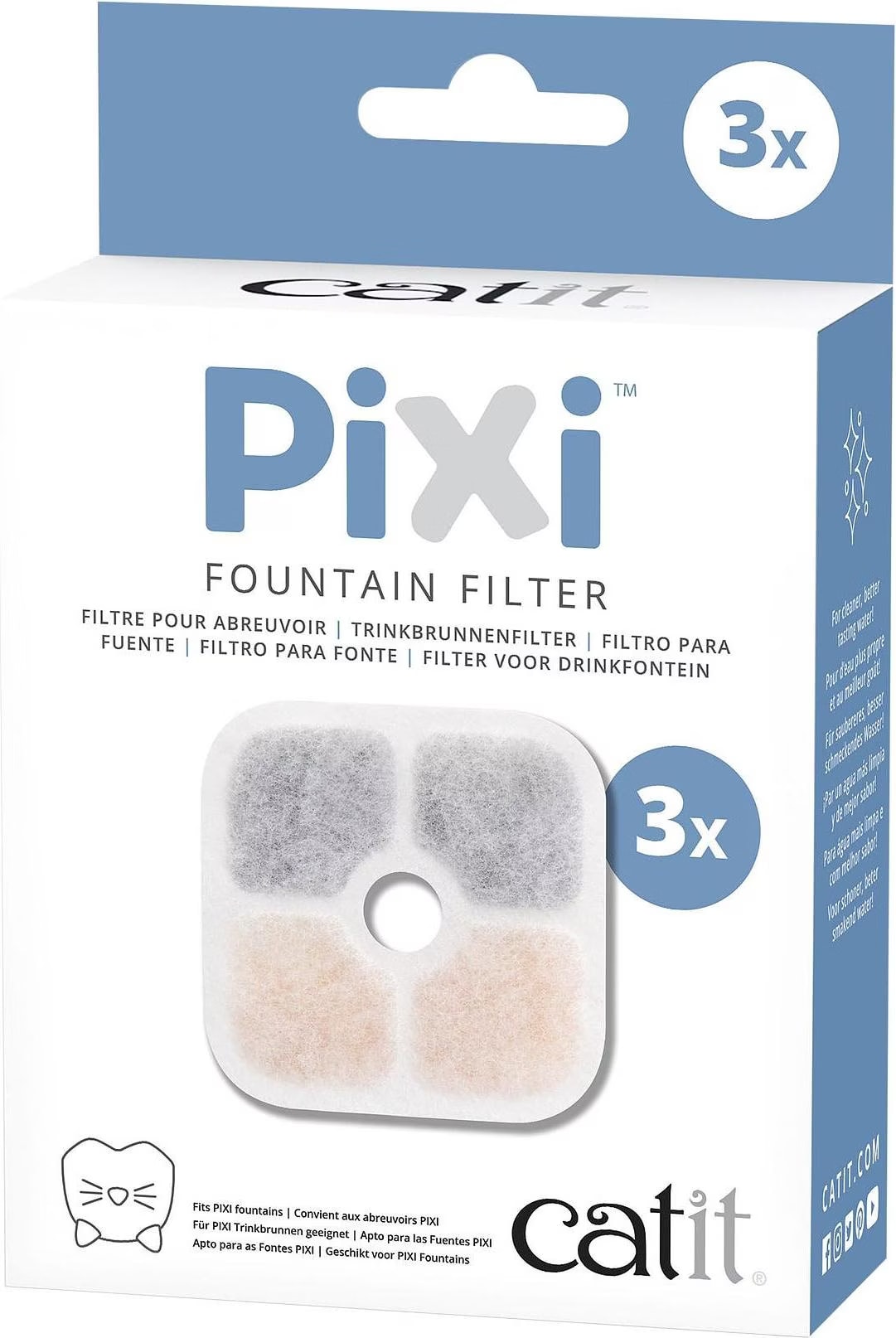 Accessoire Chat - Catit Pixi filtre fontaine - 3 pièces