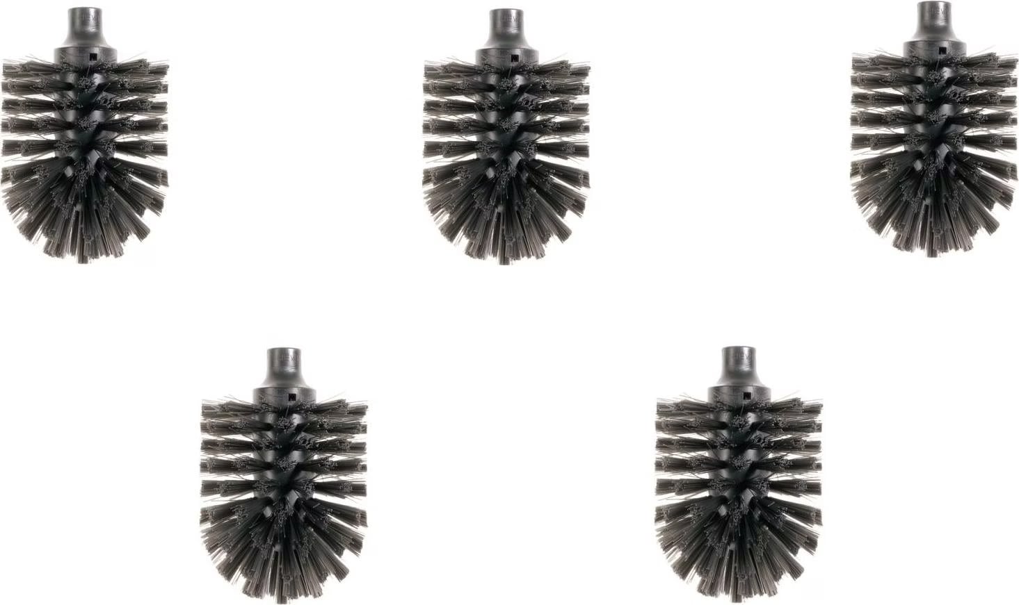 Hewi, Toilettenbürste, Ersatzbürstenkopf schwarz 5 Stück Durchmesser 81 mm Bajonettverschluss