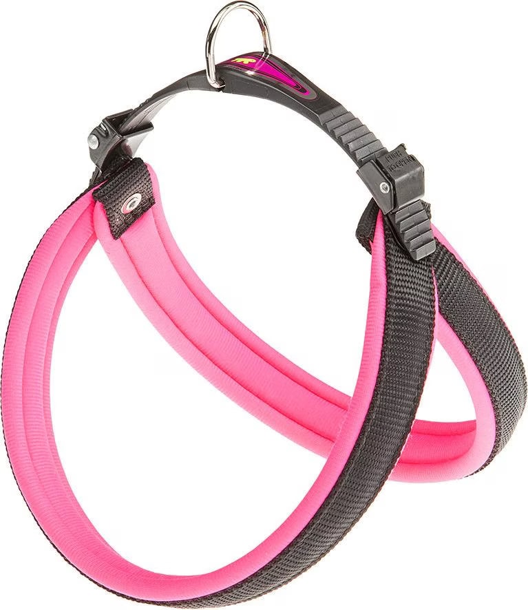 Comparer les prix de Ferplast Harnais ergonomique pour chiens AGILA FLUO 6, ajustement parfait, fermeture à double micro-régulation, rembourrage souple, A=B 57÷65 cm 25 mm Fuchsia