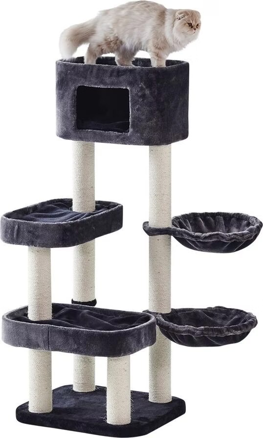 Comparer les prix de Nobby Arbre  chat Classic FRAN (137cm, Noir-Gris), Arbre  chat
