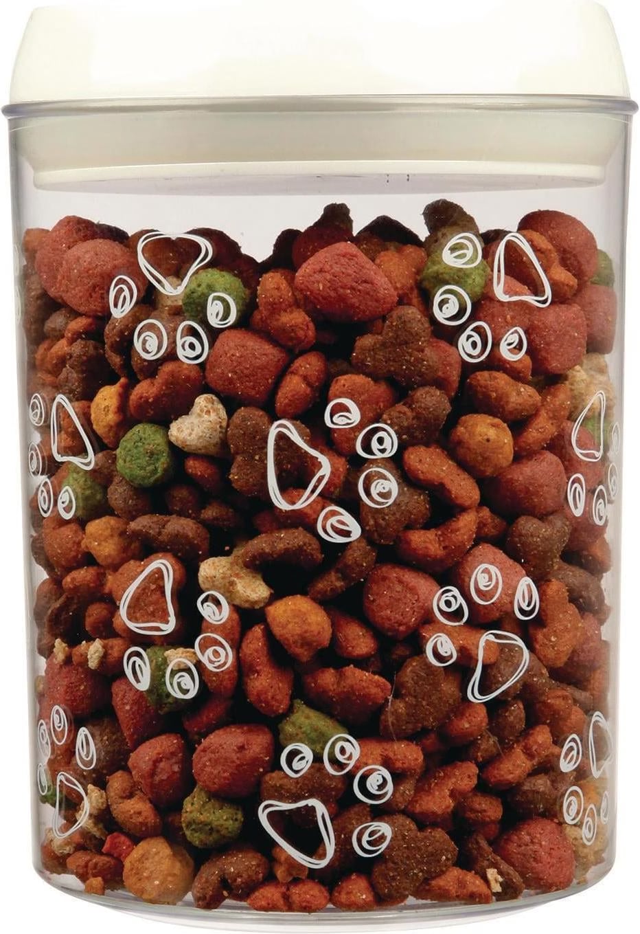 TRIXIE Boite snack plastique - 1,5 L - o12x17,5 cm - Transparent et blanc - Pour chien, chat et lapin