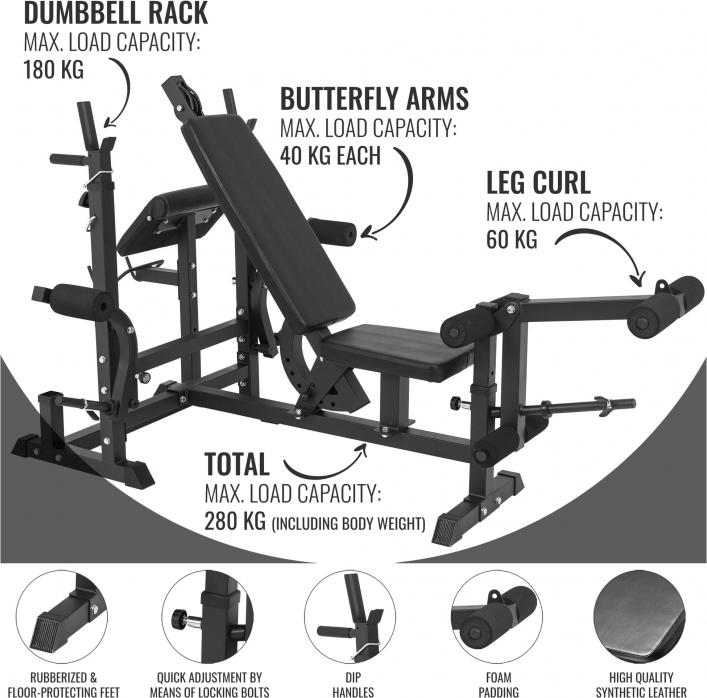 Gorilla Sports Universal weight bench buy at Galaxus
