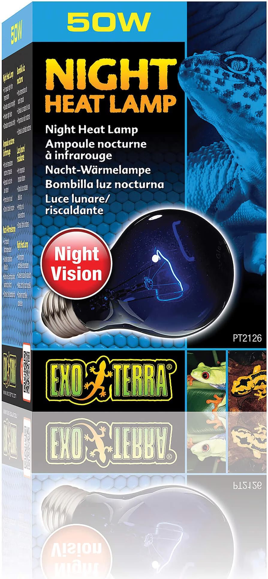 Comparer les prix de Exo Terra Lampe Night Glo Moonlight 50W, clairage pour terrarium