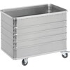kaiserkraft Aluminium box trolley, solid wall (200 kg)
