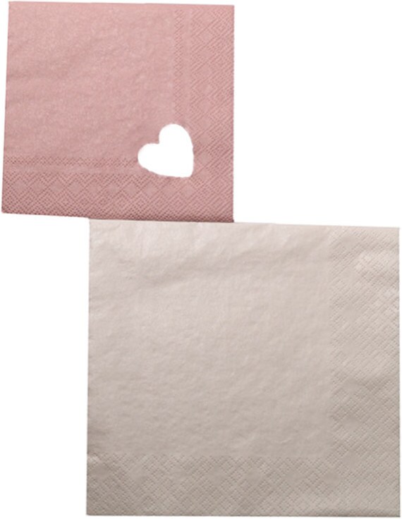 Home Fashion Servietten-Set Herz rosa kaufen