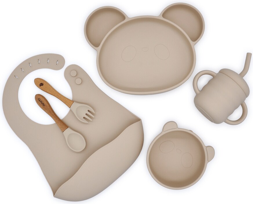 Ninimi Silikon Geschirrset Panda 5-teilig kaufen