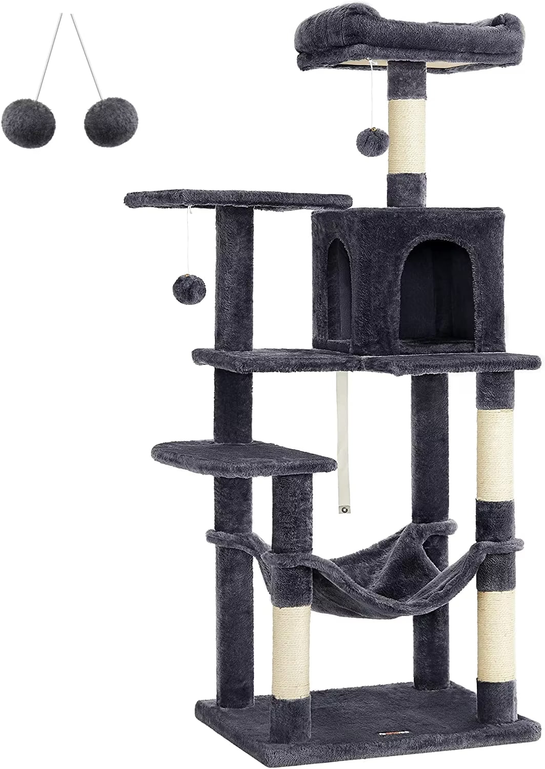Comparer les prix de Feandrea Kitty (143cm, Gris fonc), Arbre  chat