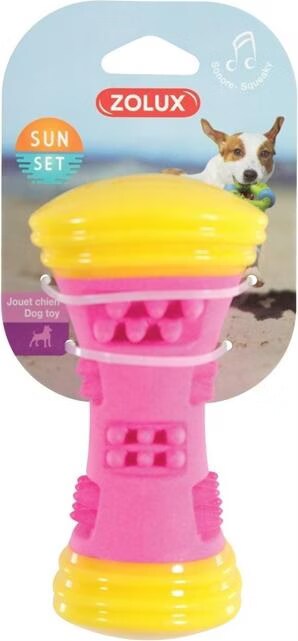 Zolux TPR SUNSET DUMBBELL 16CM ROSE (Jouets pour chat), Jouets pour chien