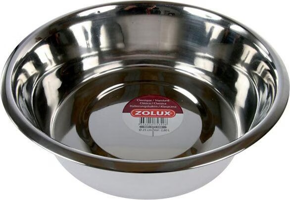 Zolux - Gamelle pour chien 6 Litres en Inox 34x9,5cm