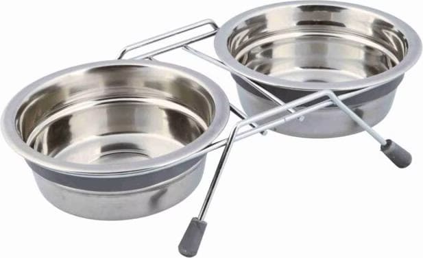 Meilleurs prix pour Trixie Mangeoire Et Abreuvoir Anti-Vibration En Acier Inoxydable 13 Cm