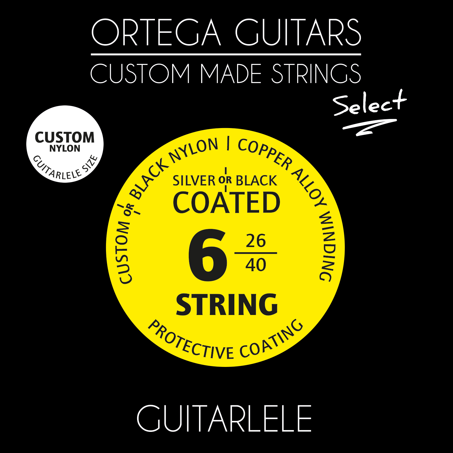 Ortega Guitarlele Nylon Saiten coated (Ukulele Gitarre) Galaxus