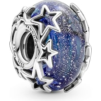 Pandora Galaxie bleue & étoiles Murano Charms/Beads (Murano, Argent 925, Verre)