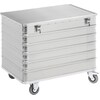 kaiserkraft Carrello per scatole in alluminio, parete solida (250 kg)