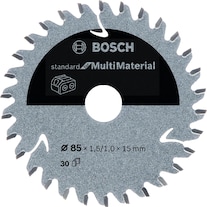 Bosch Professional Zubehör Akku-Kreissägeblatt Standard for Multimaterial, 85 x 1,5/1 x 15, 30 Zähne