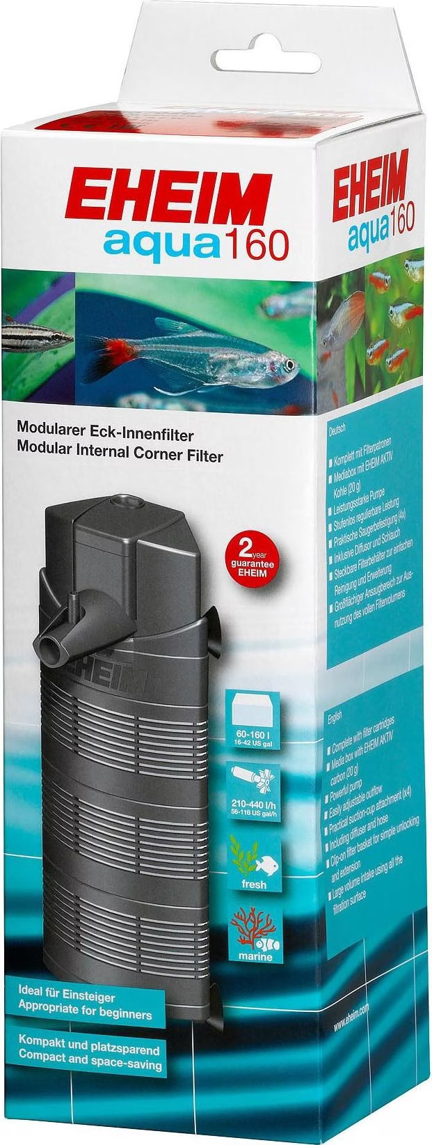 Comparer les prix de Eheim Aqua 60 Indoor Corner Filter 160