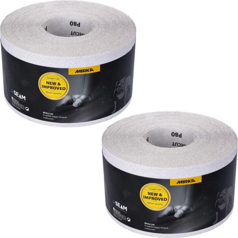 Rotolo Carta Abrasiva Mirka Yellow - 115mm X 50m Grana P60 Per Levigatura Professionale - Foto 4