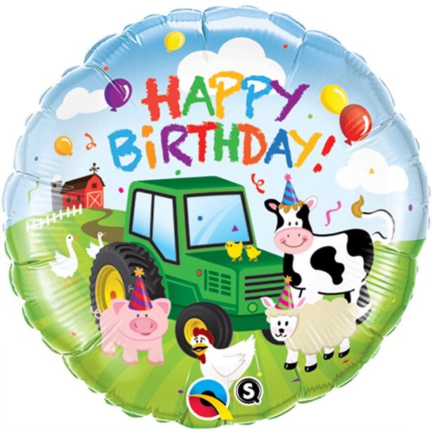 Qualatex Ballon d'anniversaire Animaux de la ferme Galaxus