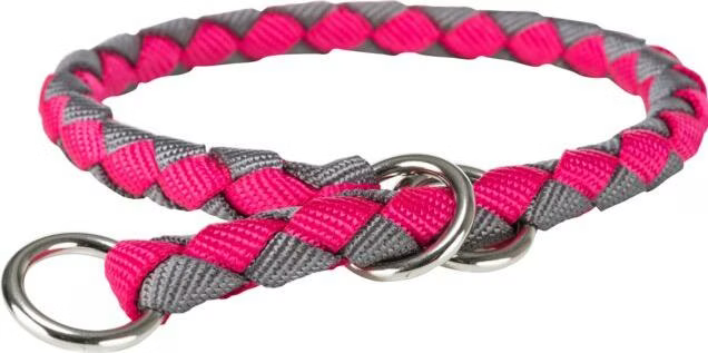 Meilleurs prix pour Collier anti-traction Trixie Cavo, fuchsia/gris pour chien - taille M : tour de cou 39-45 cm x l 1,2 cm