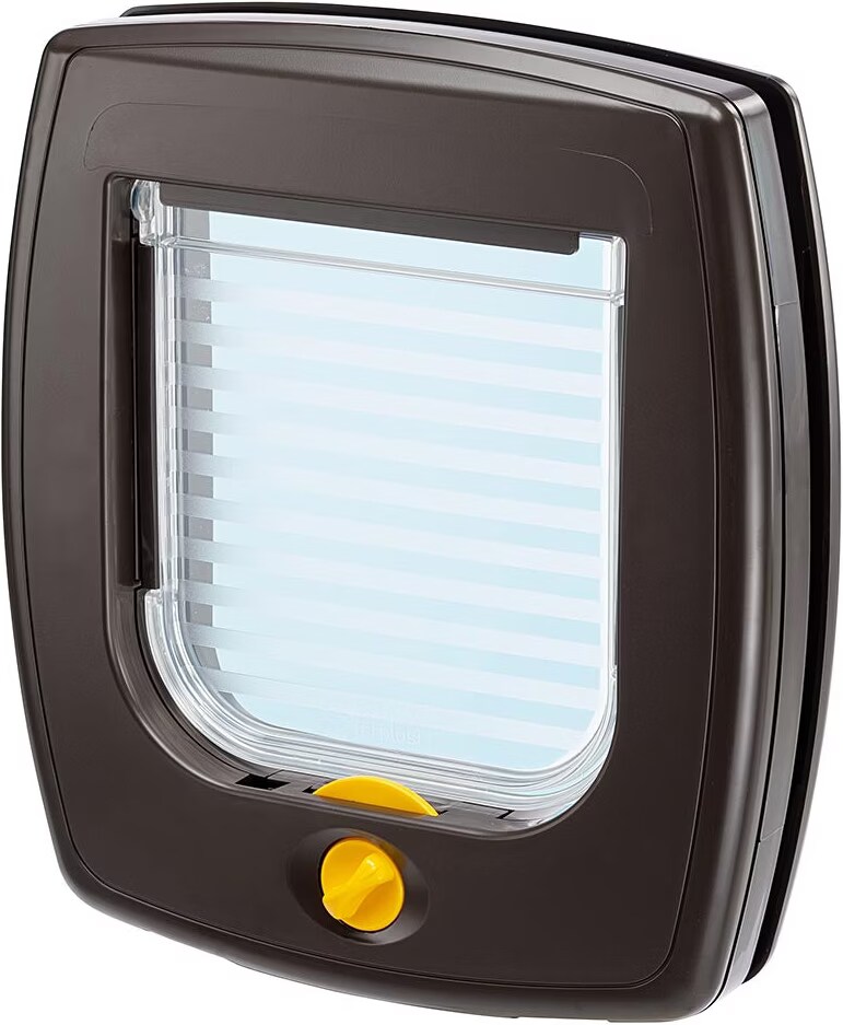 Comparer les prix de Ferplast Ferplast Porte pour petits chiens et chats SWING 3 Chatière, porte basculante, installation universelle, entrée et sortie controlées à 4 positions, tunnel partiel 22,5 x 5 x h 25,2 Marron Marron