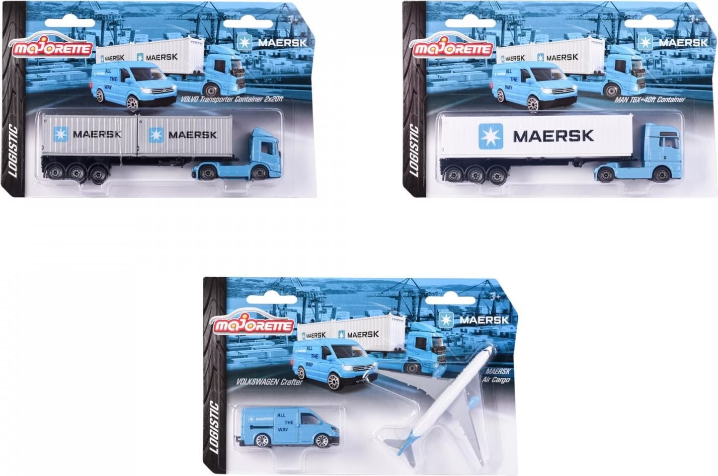 Majorette MAERSK Transport Vehicles, 3-asst. - buy at Galaxus