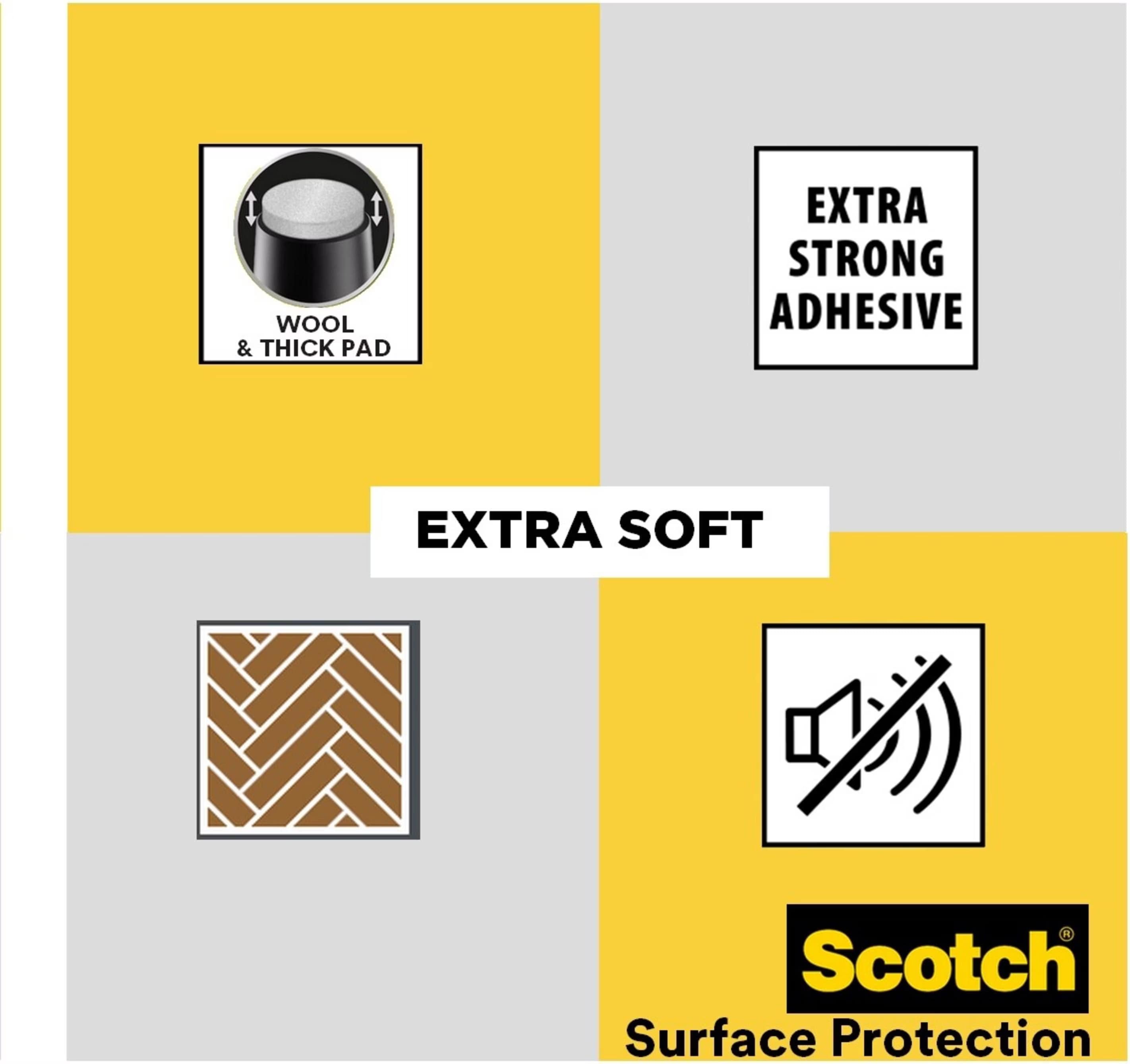 128X Patins En Feutre Auto-Adhésifs - 20 Mm (Rond) - Beige - Patins