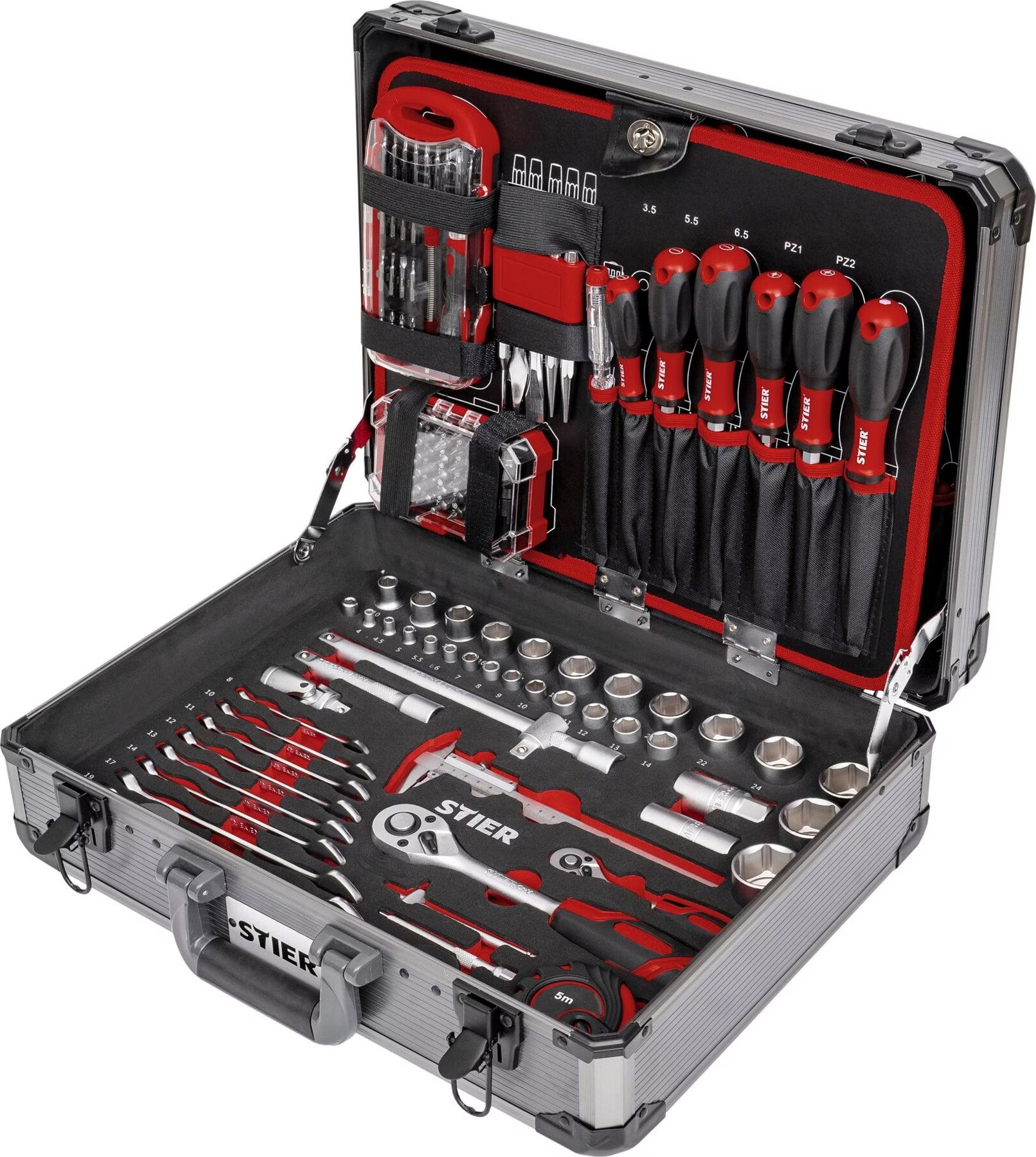 Stier Universal-Werkzeugsortiment im Aluminiumkoffer - Galaxus