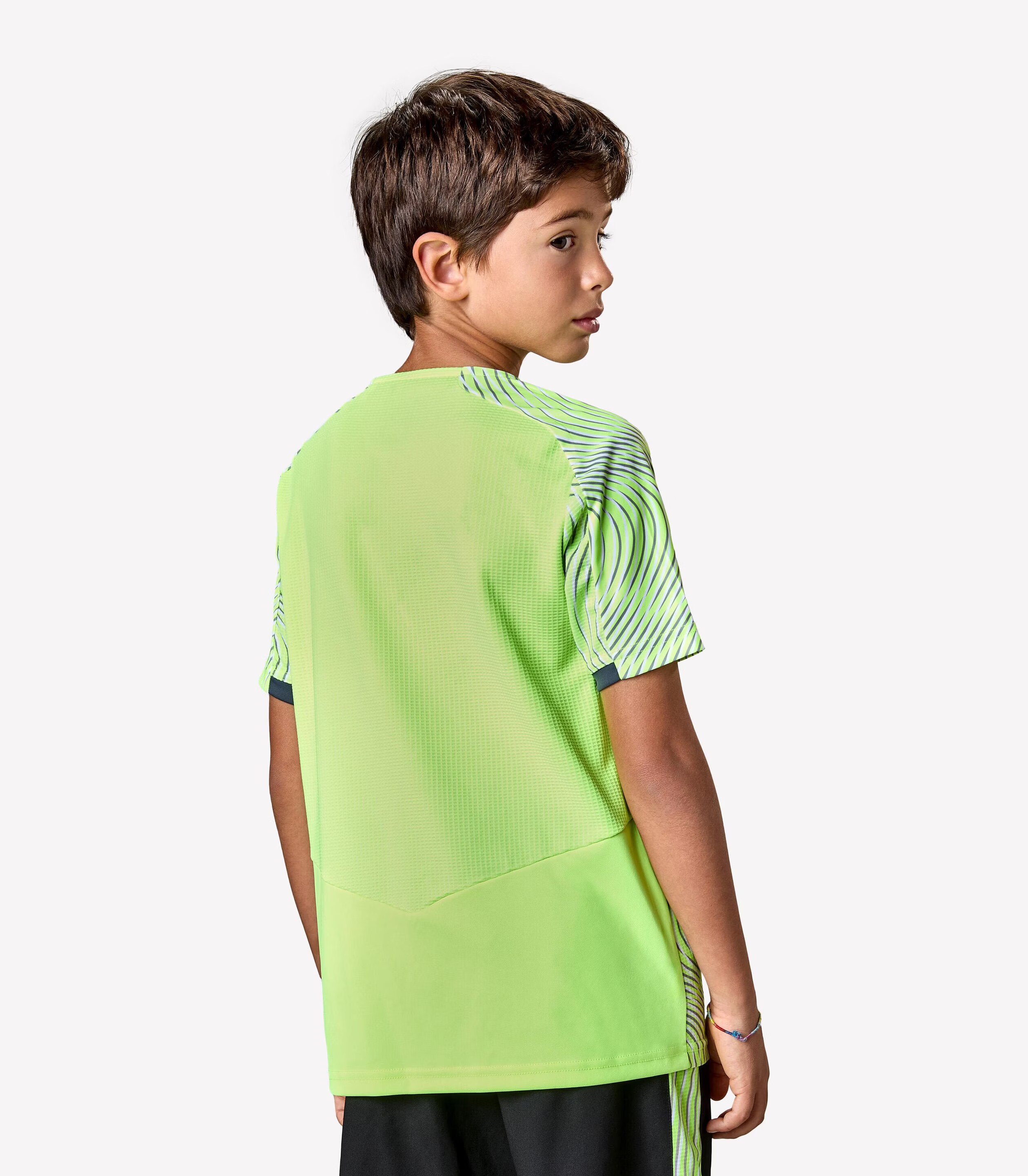 Kipsta Kids' Short-Sleeved Football Shirt Viralto Wave Neon