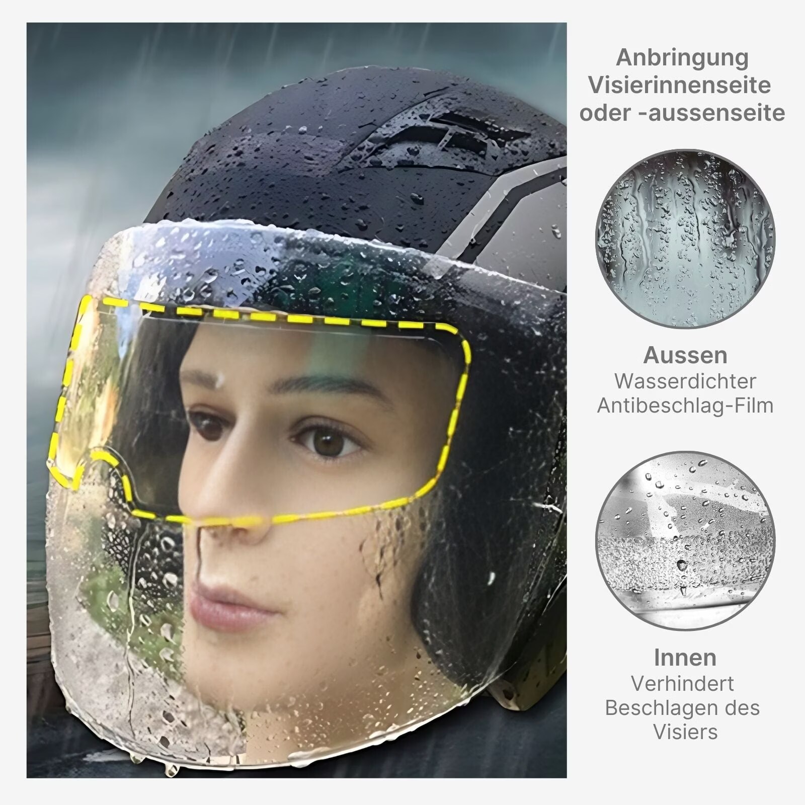 Film Antibuée Transparent Pour Casque, Autocollant Pour Visière De Moto