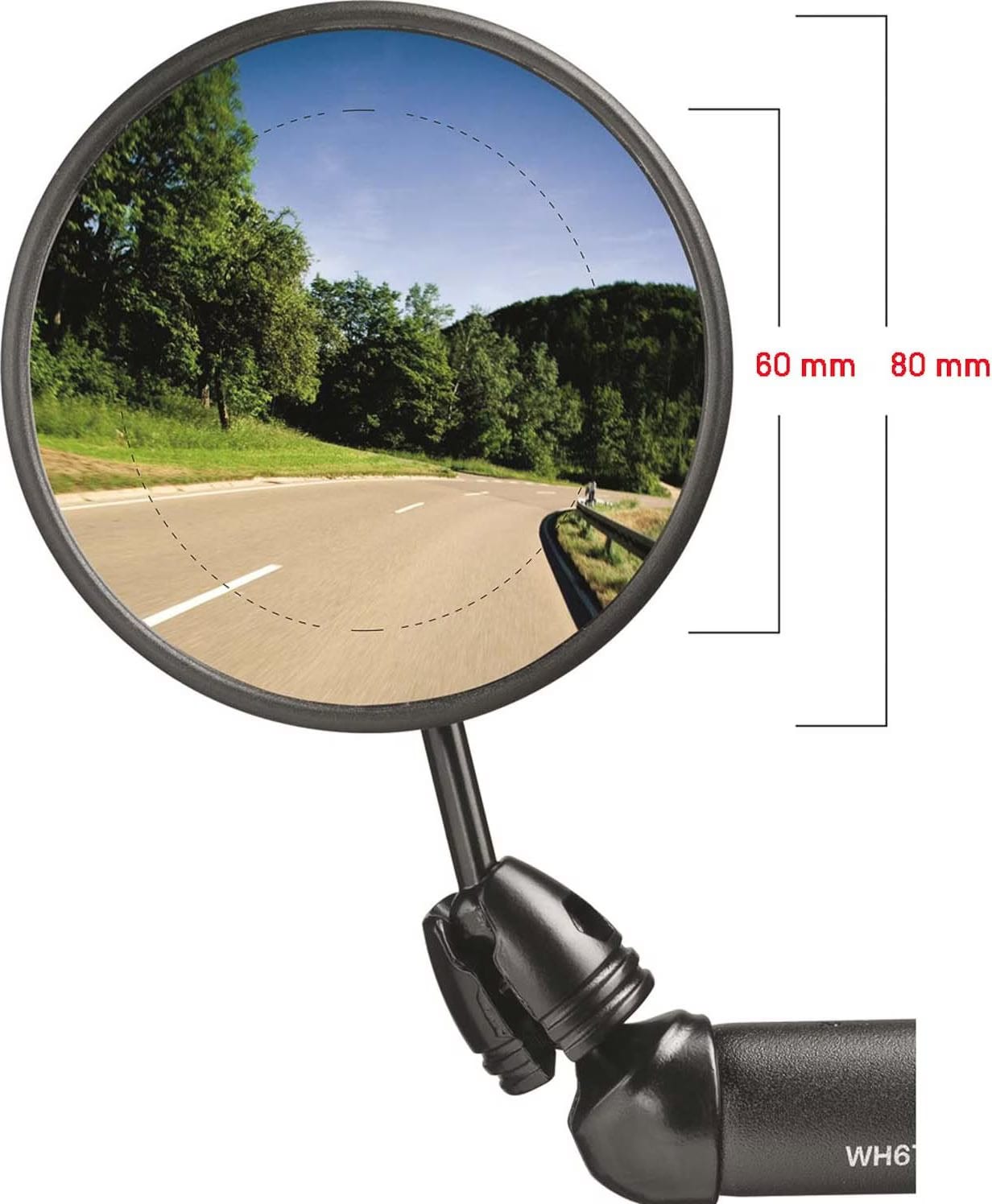 Rétroviseur Vélo Busch+Müller Cycle Star - Convexe Noir 15x6x6cm