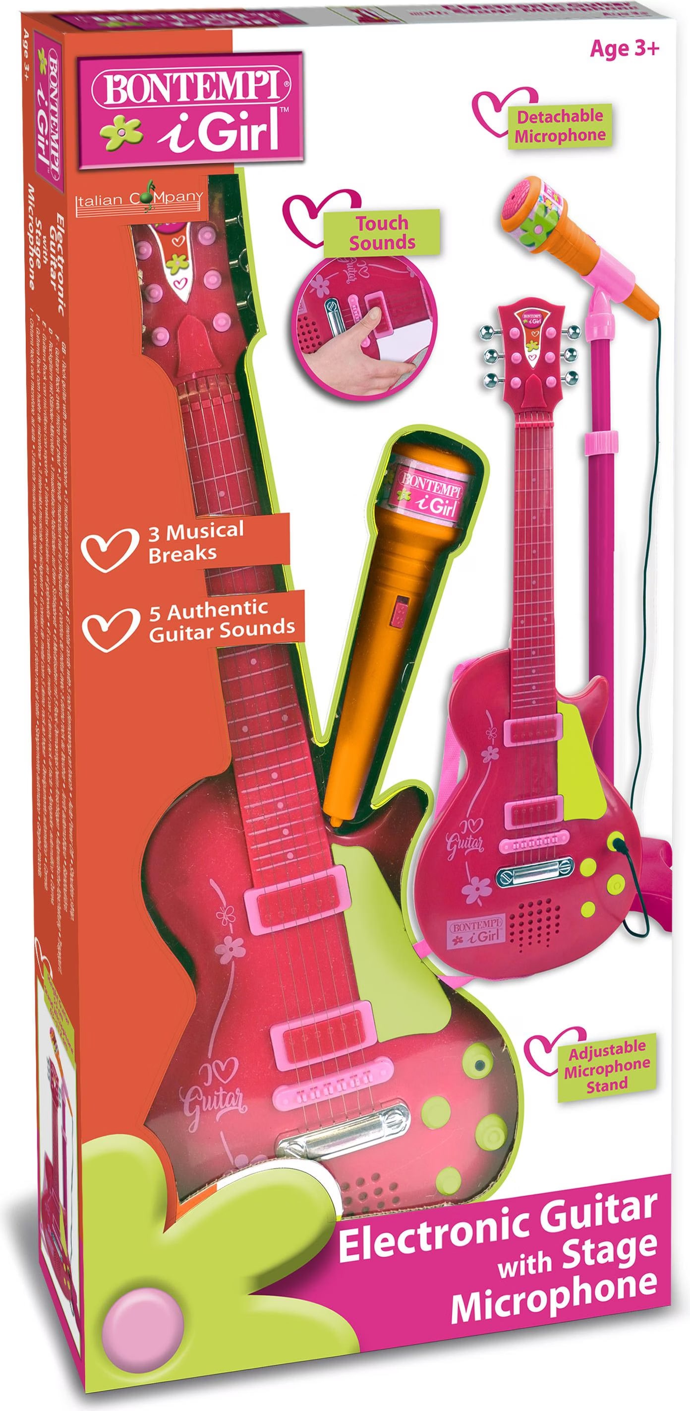 Bontempi Electric Guitar with Microphone Pink buy at Galaxus