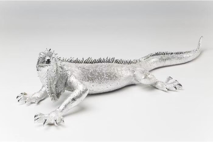 置物 KARE Deco Figurine Lizard Silver Deluxe 廃番】Deco Figurine Lizard Silver Deluxe - オブジェ・置物の通販