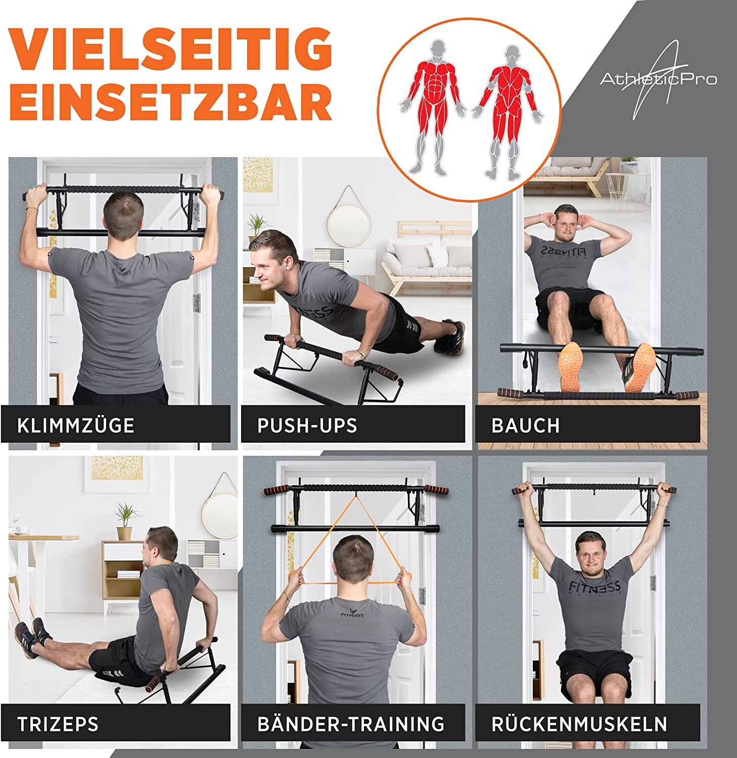 Pull Up Bar Gold's Gym Door Resistance Bands IBF Door Gym